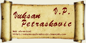 Vuksan Petrašković vizit kartica